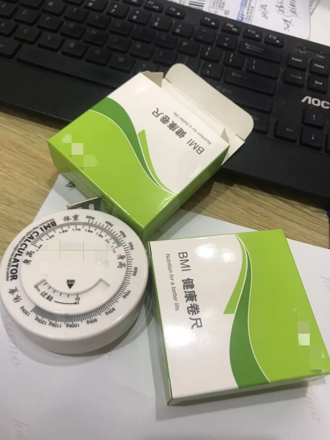 MI Body Mass Index Measuring Tool for Diet Weight Loss,150cm Retractable BMI Tape Measure Calculator