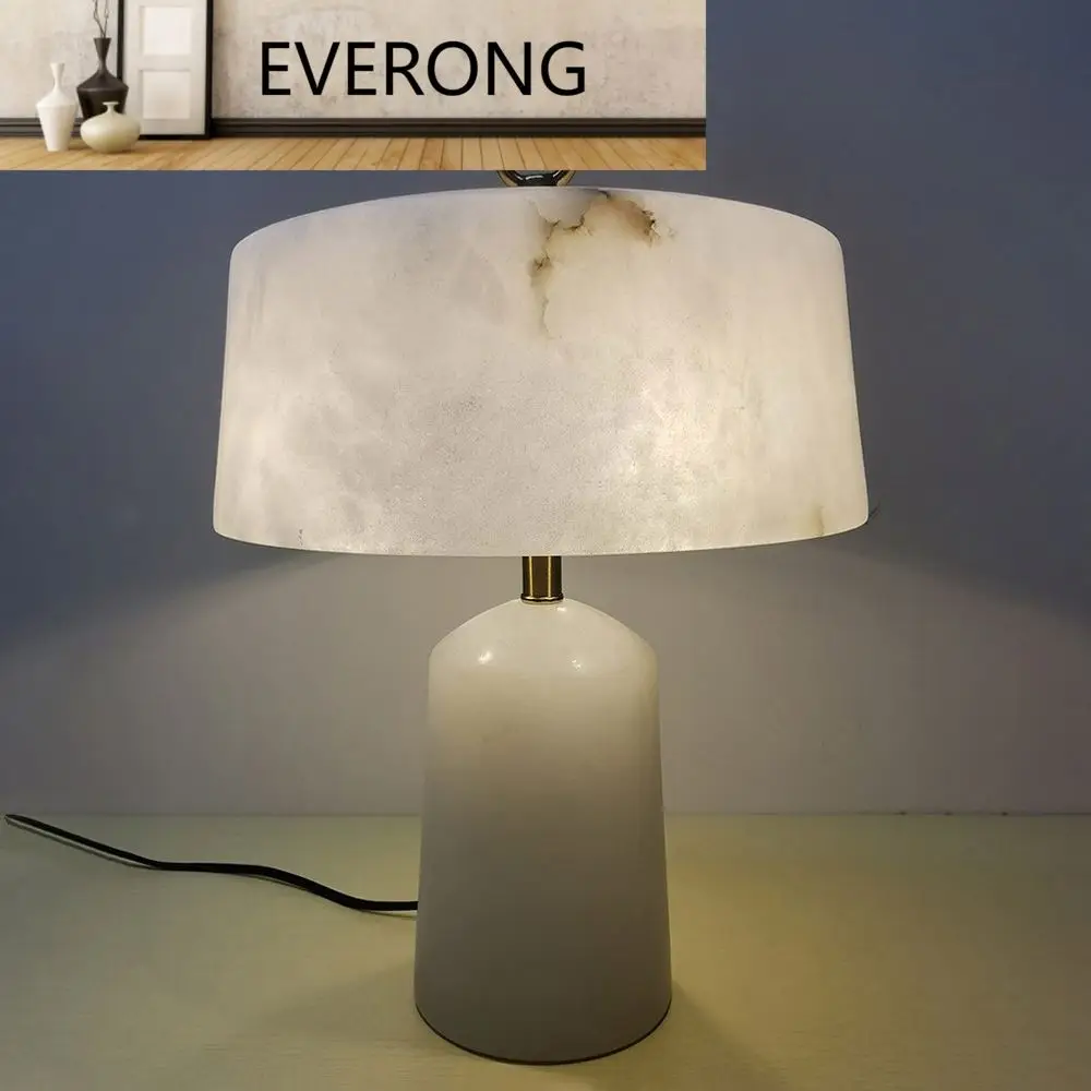 Luxury Marble Household Lamp Spanish Alabaster Table Lamp Bedroom Dining Modern Table Lamp