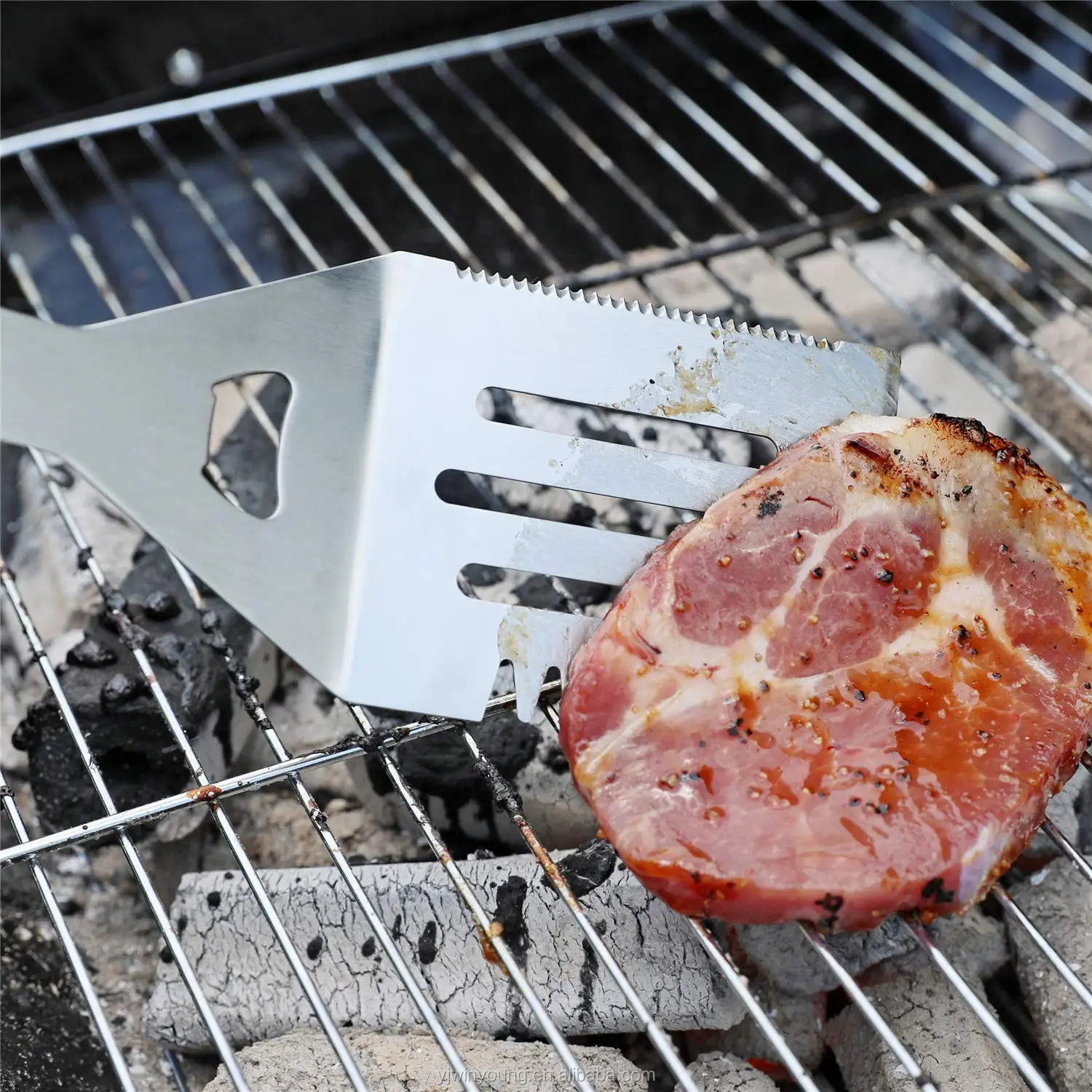 wooden handle bbq tool set