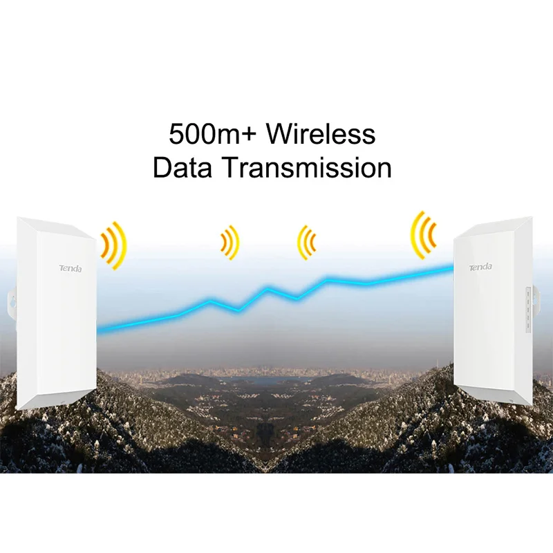 (1 шт.) Tenda O1 уличный Wi-Fi роутер 300 Мбит/с Беспроводной ретранслятор/Wi-Fi мост большой радиус действия 2 4 ГГц 0 5 км CPE