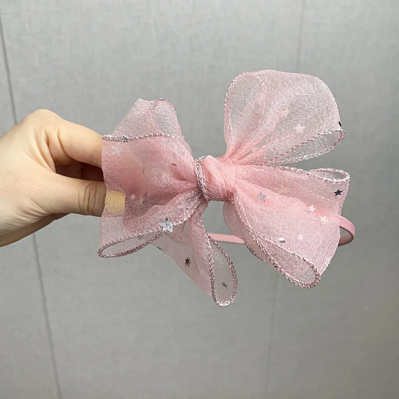 Girls Hair Accessories Baby Big Mesh Bow Hairpins Kids Accessories 2021 Glitter Sequins Tulle Lace Hair Bow Hair Clips