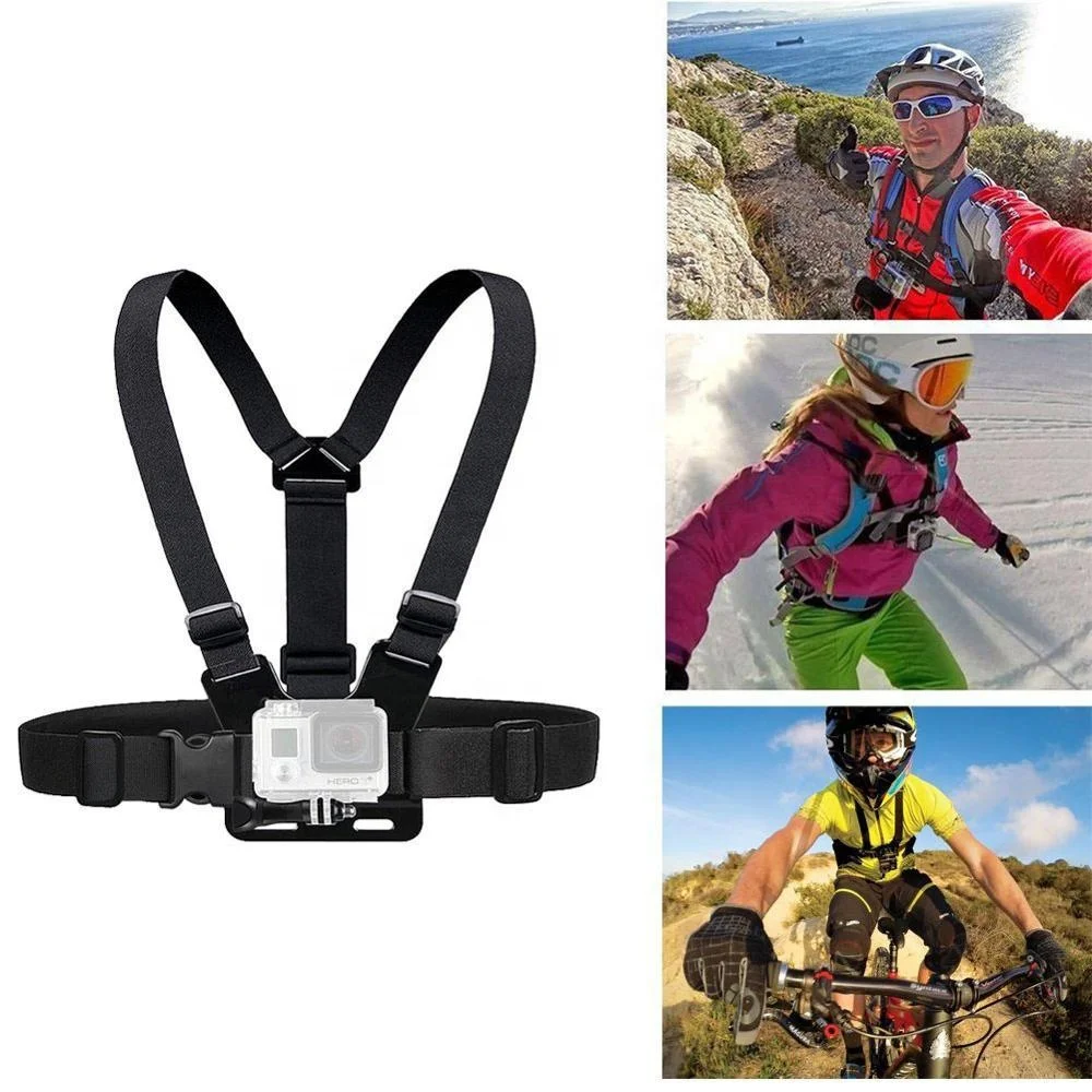 Kaliou Elastic Adjustable Camera Chest Strap Mount Strap for Go pro 7 6 5 4 3+ 3 2 1 Xiaoyi 4K SJ4000 Action Camera Accessories