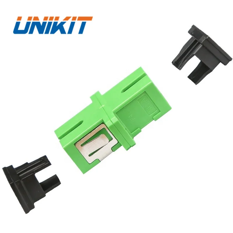 China Supplier SC Type Fiber Optic Adapter SC APC SM Simplex One-piece Adapter with Flange Optical Fiber Attenuator Coupler