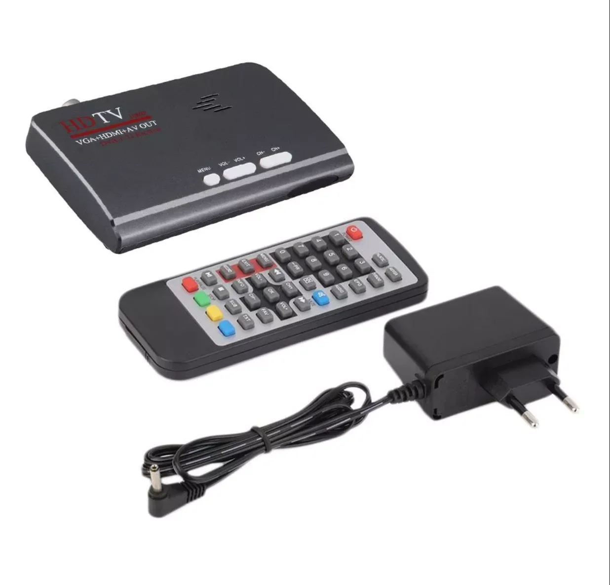 1080P HEVC H.264 HD DVB-T2 DVB-T Digital Terrestrial Antenna Cable Receiver AV VGA HDMIOut