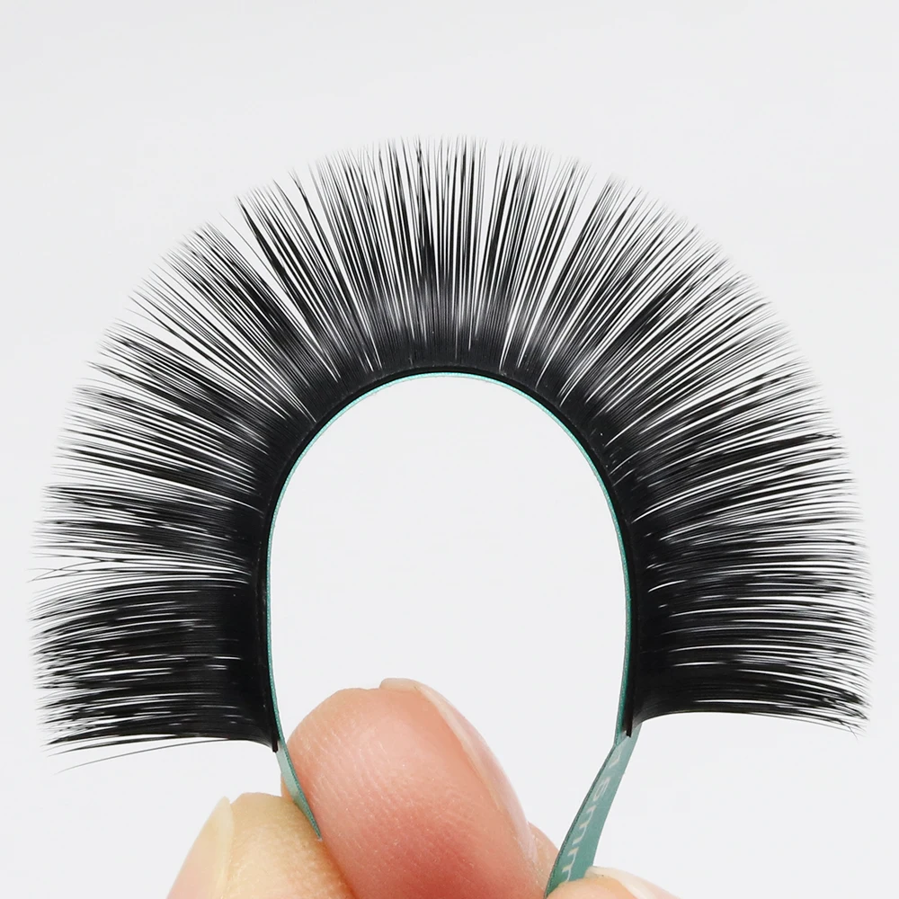 New Korea PBT black natural easy fanning lash extension smart volume lashes auto blooming lashes easy fan eyelash extension mink