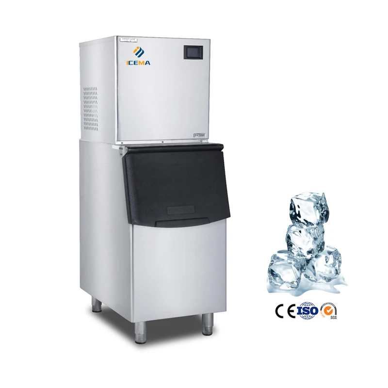 High Productivity 150kg~500kg Per Day Cube Ice Machine Edible Ice CE Ice Cube Maker