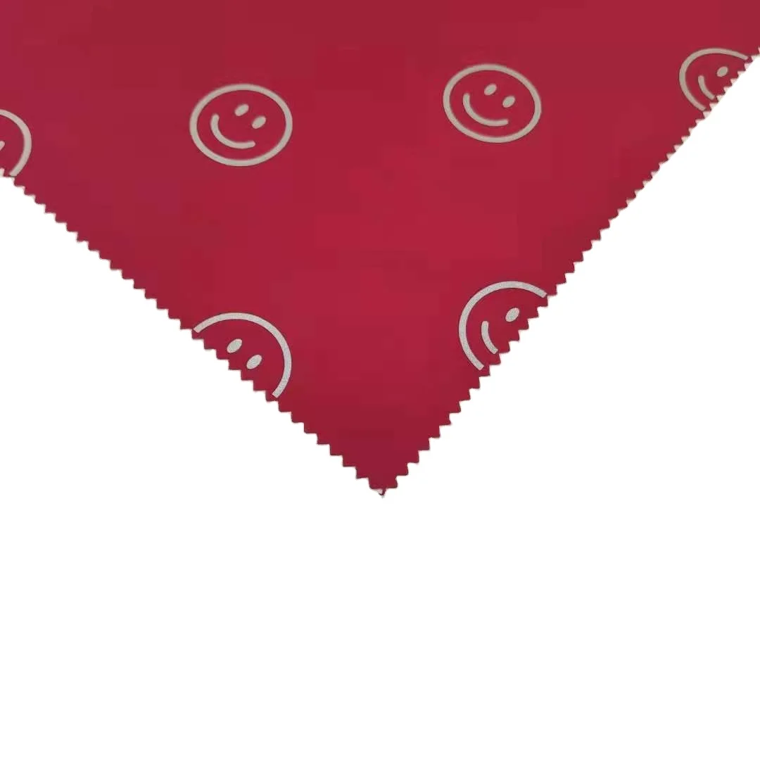 Fashion Reflective fabric Printed 300T polyester pongee shiny for shell fabric textile raw material