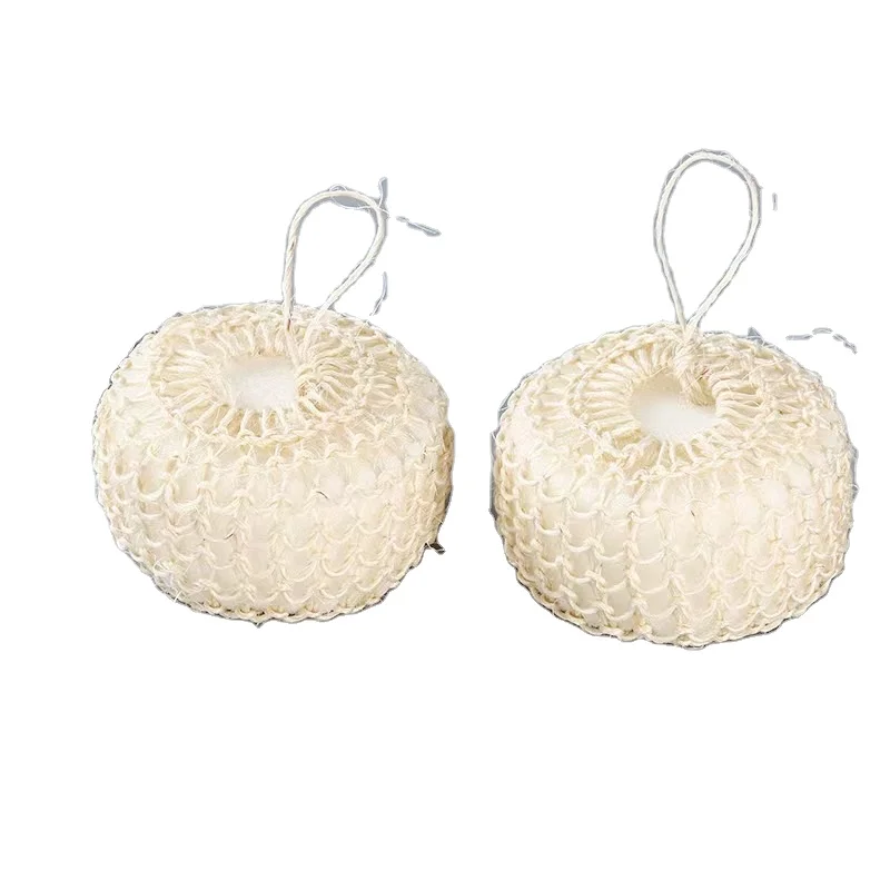 Natural Square Flower Round Shape Loofah Pads Shower Exfoliating Sisal Bath Sponge