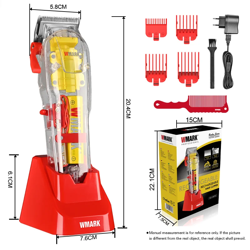 WMARK NG-108PRO RTS 7300RPM Special Rechargeable Electric Barber Mens Hair Clippers Cordless Hair Trimmers for Salon