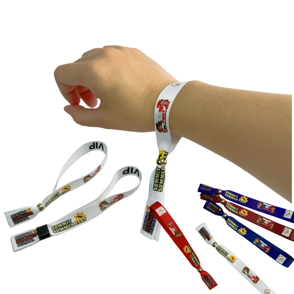 Bestom Recycled RPET Wrist bands Customised with Bamboo Closure  Logo Stain Fabric for Sport and Fashion Stylish Bracelet