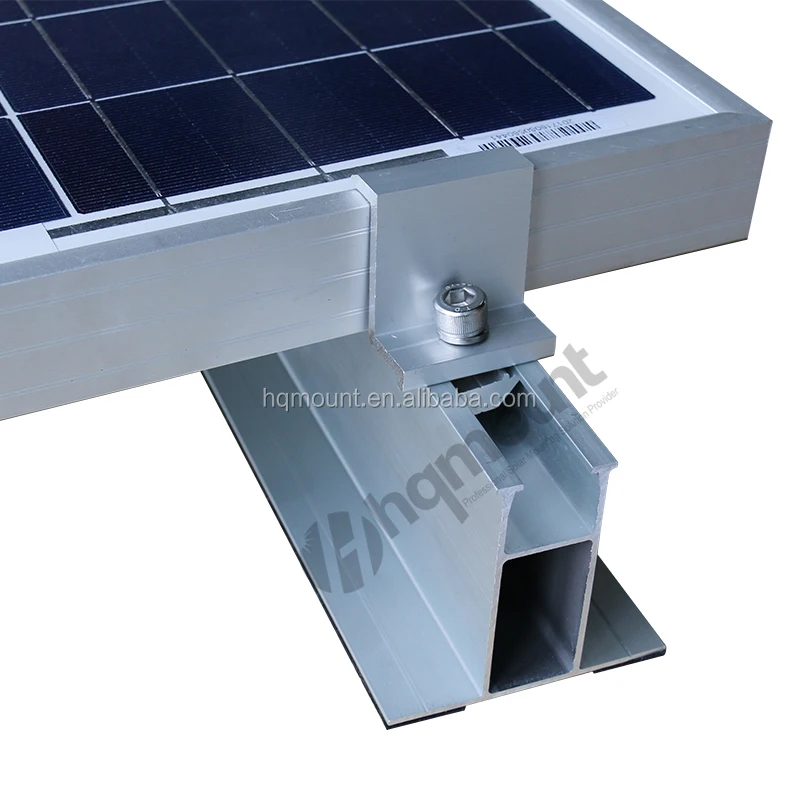 Solar Panel Module Brackets Customized Aluminum Solar End Mid Clamp For Solar Rack Mounting System
