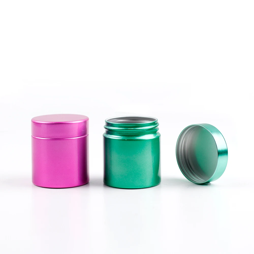 wholesale !! Aluminum Jar With Screw 5mL 10mL 30mL 50mL 60mL 80mL 100mL 150mL Round Silver Cosmetic Lid Tin Container Can