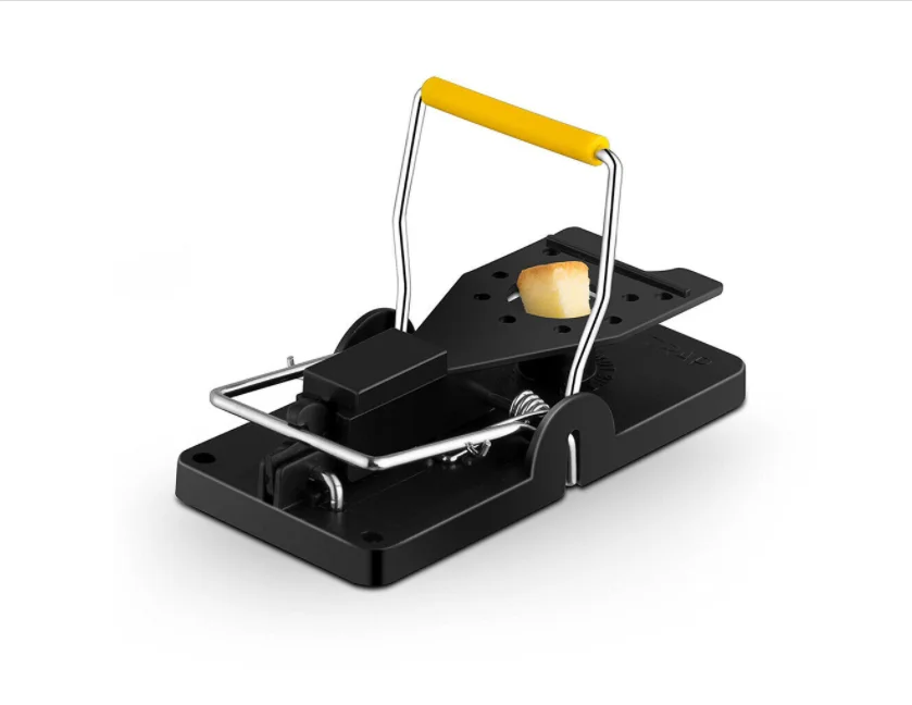 Black Plastic Mouse Trap Reusable Mouse Snap Trap Easy Use Rat Trap For Indoor And Outdoor