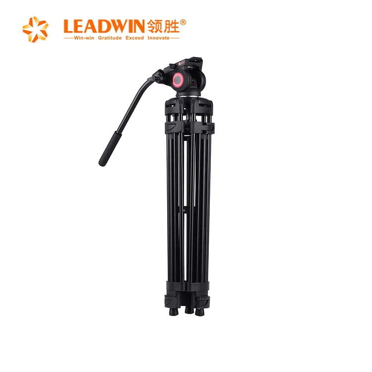 2018 Wholesale Professional Hot Sale Aluminum Video Camera Tripod And Heavy Duty Payload With Fluid Head