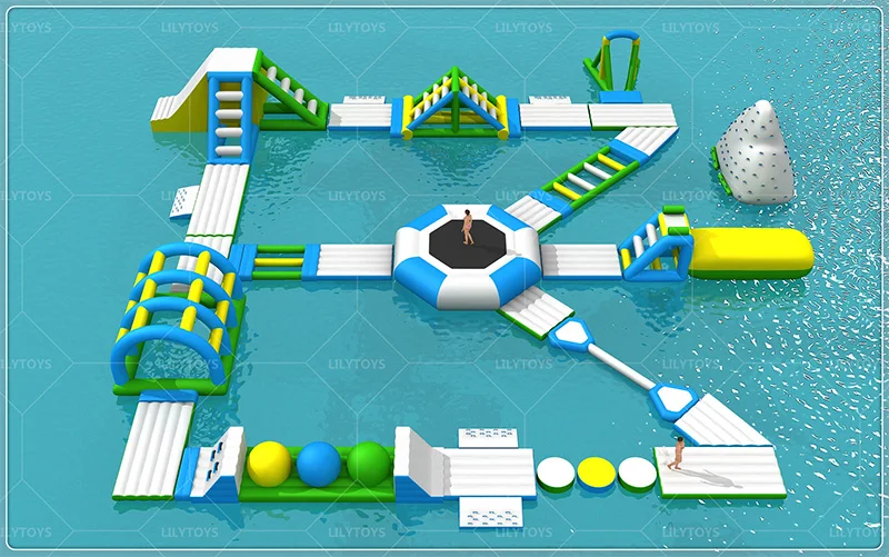 Lilytoys Commercial Use Sea Floating Obstacle Course Inflatable Aqua Park Floating Water Park for Sale