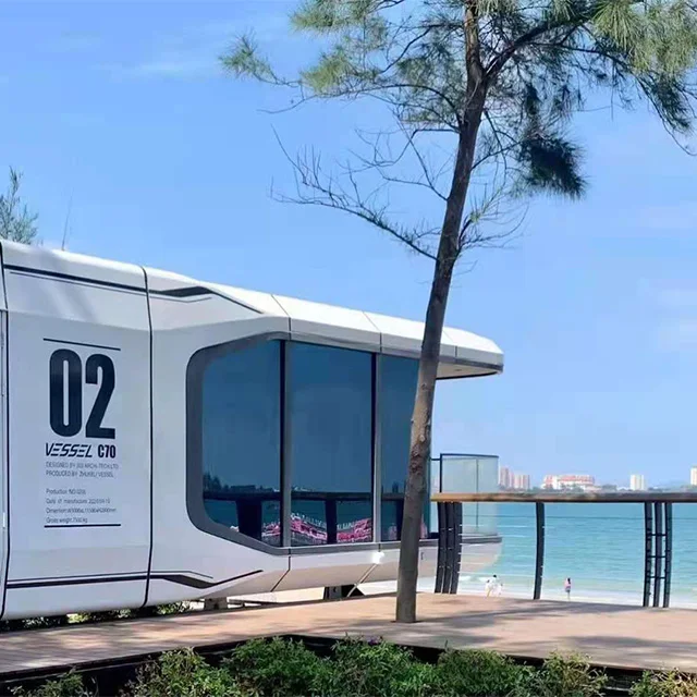 Alpicool Luxury Modern Mobile Fireproof House Capsule Sleeping Pod Space Capsule House