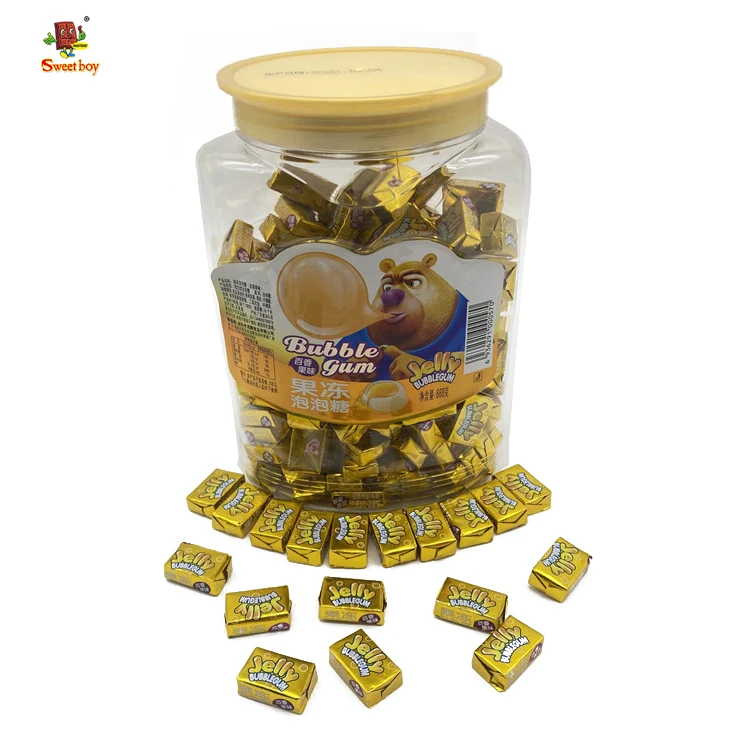 
Hot sale best quality chewing gum candy jar bubble gum beads 