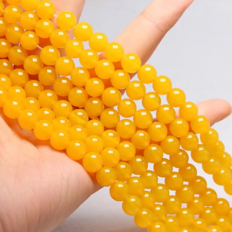 sold by strand diy jewelry natural yellow agate beads round shaped