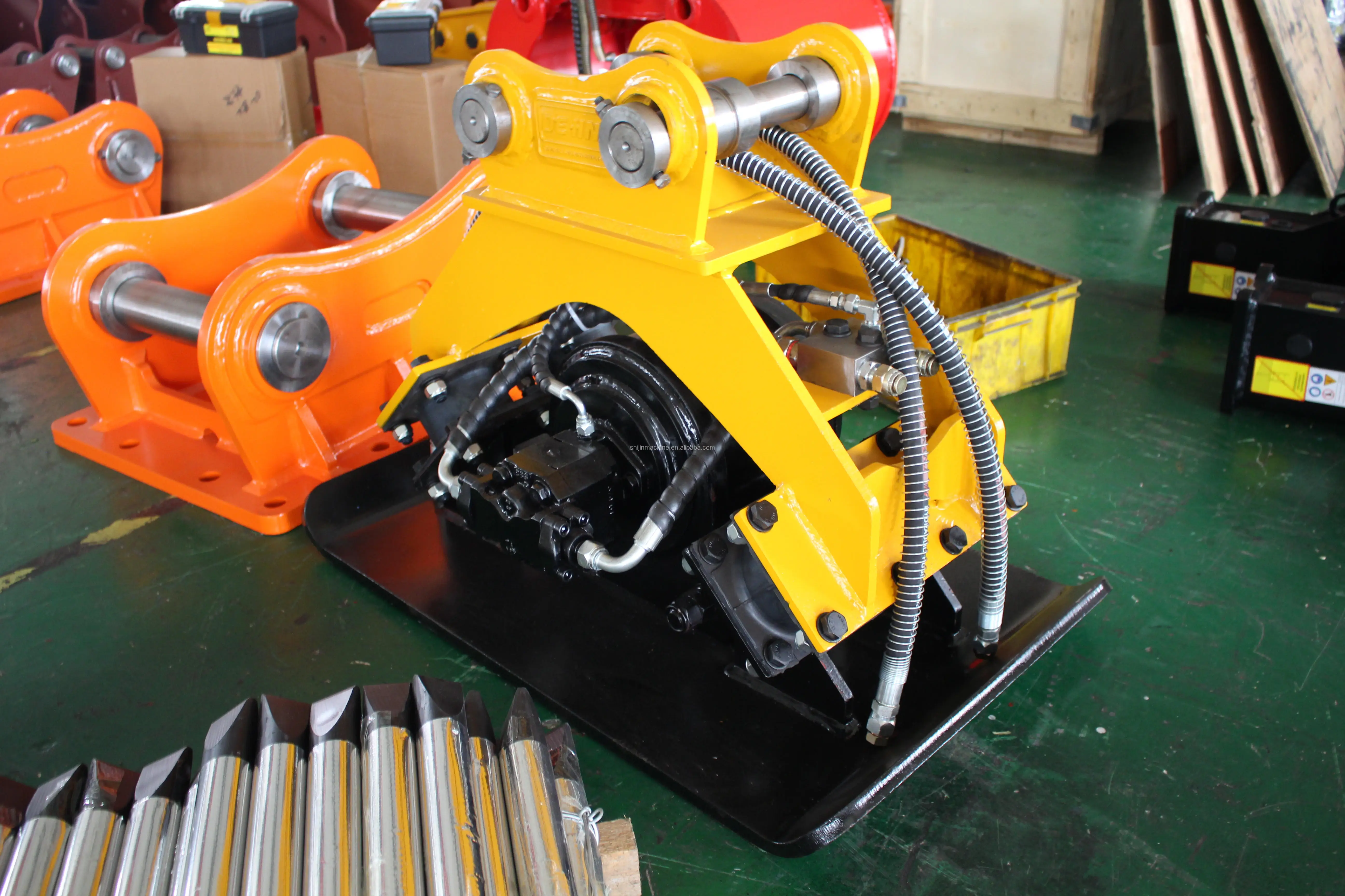 Excavator hydraulic vibrating plate compactor machine China earth compactor for sale