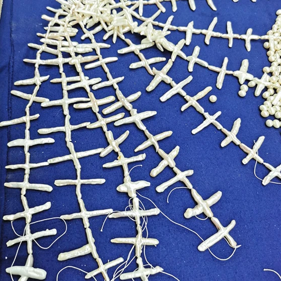 Wholesale Natural Irregular Cross Freshwater Pearls Cultured Biwa Loose Baroque Pearls