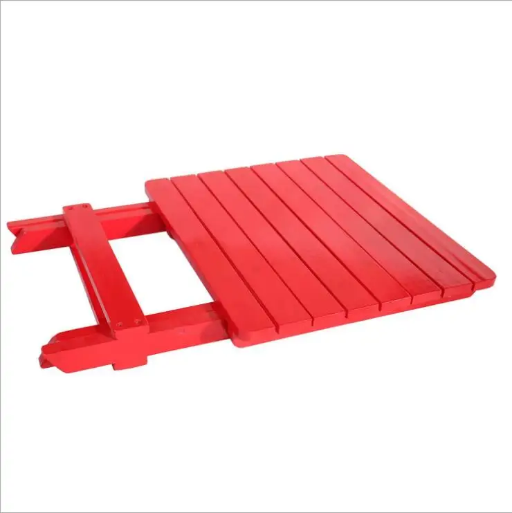 China Manufacturing Fold Side Table Red Wooden