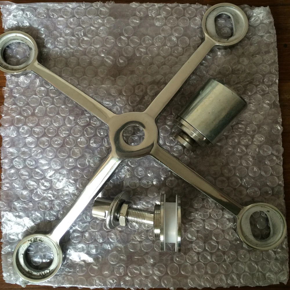 Soundproof aluminum glazing curtain wall spider glass curtain wall system