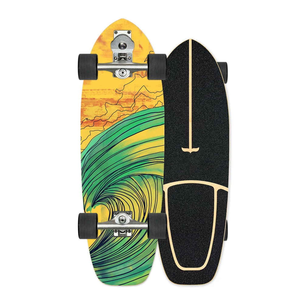  Skateboard Carver Land Surfing Training Adult Customize Logo Fish Surfboard 30 inches