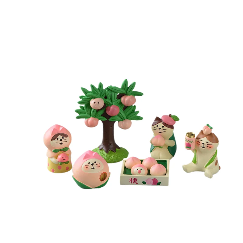 nanhui Japanese grocery mini peach tree miniature scene resin ornaments shooting props desktop home furnishings decoration