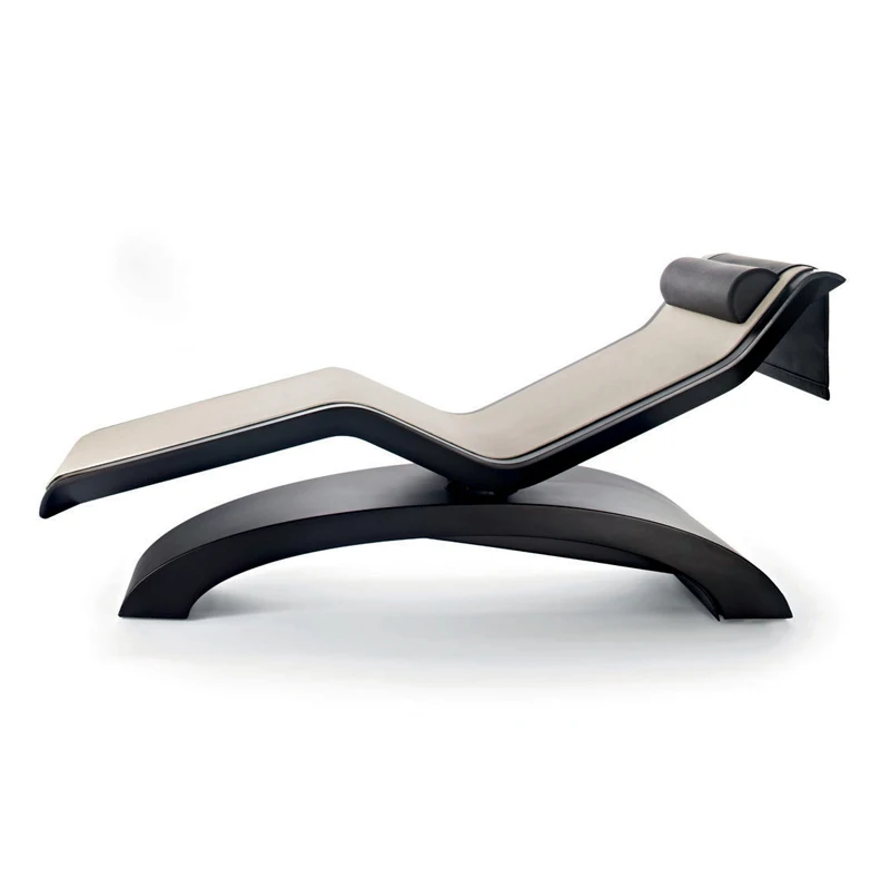 Modern Wholesale Hotel Lounger Villa Terrace Relax Daybed Terrace Luxury  Salon Spa Wooden Massage Bed Lounge Chair