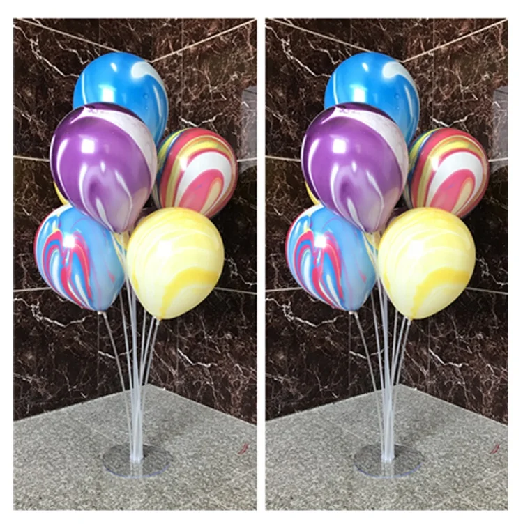 China Wholesale Birthday 12 inch Round Helium Latex Multicolor Marbled Agate Ballons Set Rainbow Color Marble Balloon