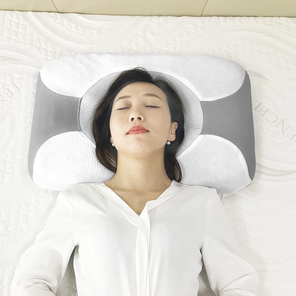 wholesale customized ergonomic neck support anti snore memory foam Bed pillow vintage cotton