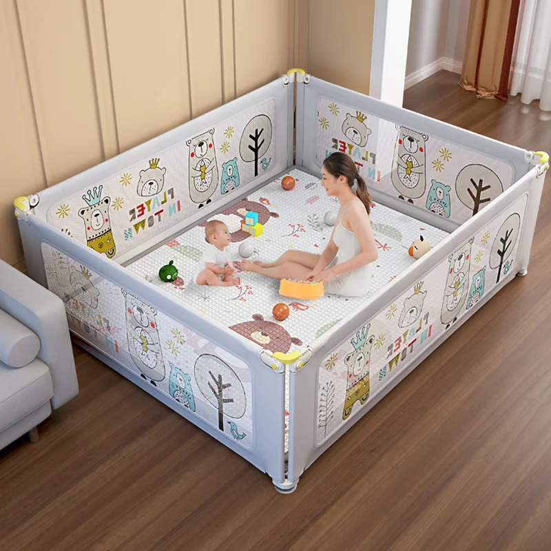 Factory Wholesale Children Play Fence Guardrail Baby Ground Crawling Toddler Fence Baby Indoor Home Kid Playpens