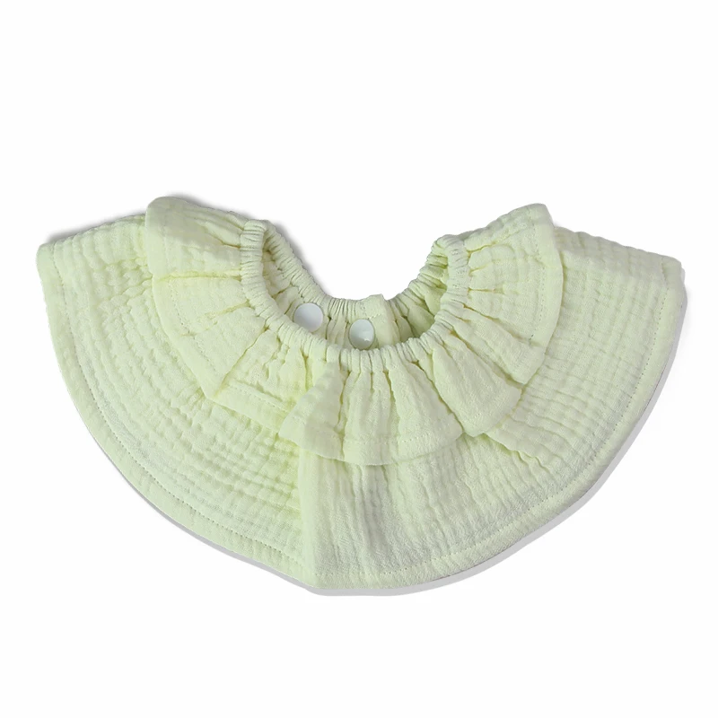 New product promotion round soft gauze high temperature washing wholesale baby bib