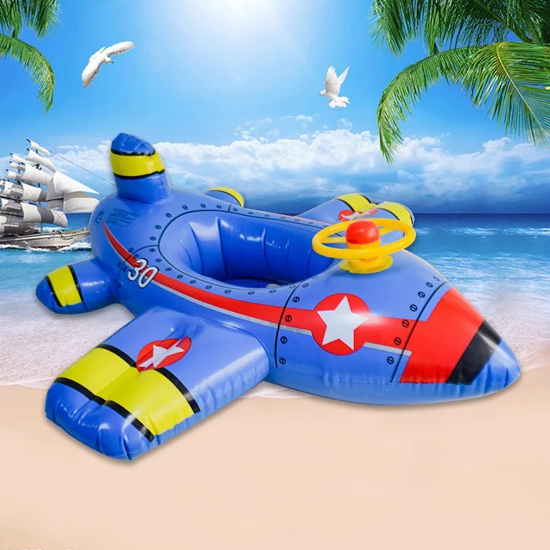 NEW Summer Thicken  Airplane Swimming Ring for Children Age 1-6 Years kids swimming float ring baby swimming ring seat