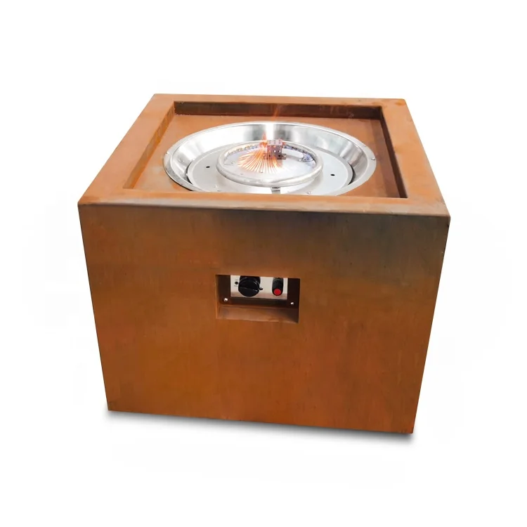 Large Outdoor Decorative Corten Steel Metal Gas Fire Pit