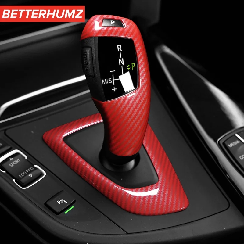 For BMW F30 Interior Trim Carbon Fiber Car Gear Shift ABS Cover Sticker For F20 F21 F22 F32 F34 F36 F10 F07 F12 F25 F26 F15 F16