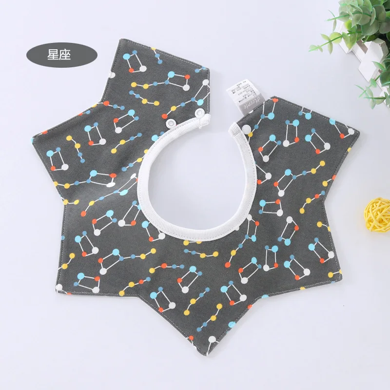 Детские хлопковые нагрудники с круглым вырезом, 360 градусов, фартук в форме цветка для новорожденных, нагрудники и Слюнявчики с лепестками для младенцев