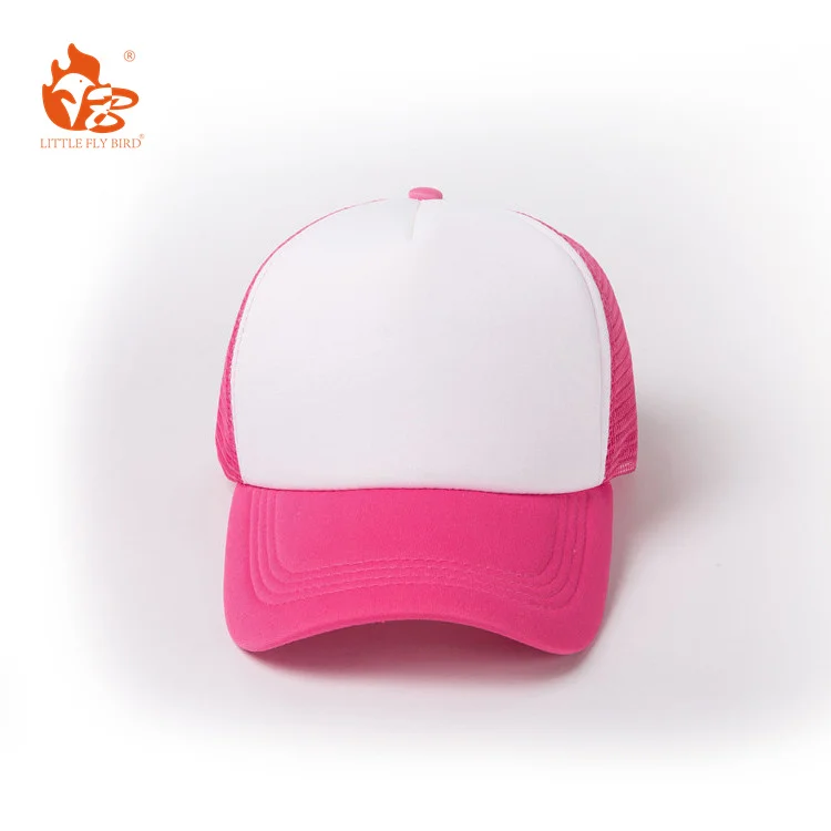 Little Fly Bird high quality custom Plain Mesh Custom Trucker Cap custom plain Blank mesh trucker caps for man caps