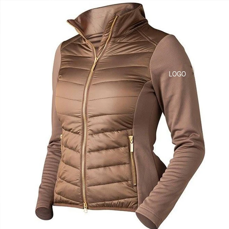 Custom Equestrian Clothing With Filling Light Weight Winter Active Performance Horse Riding Jacket For Women
