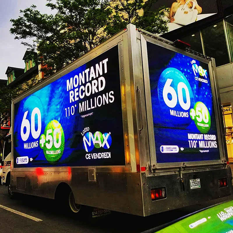 Outdoor Mobile Advertising Truck Van Trailer P6 P8 P10 Led Display Screen
