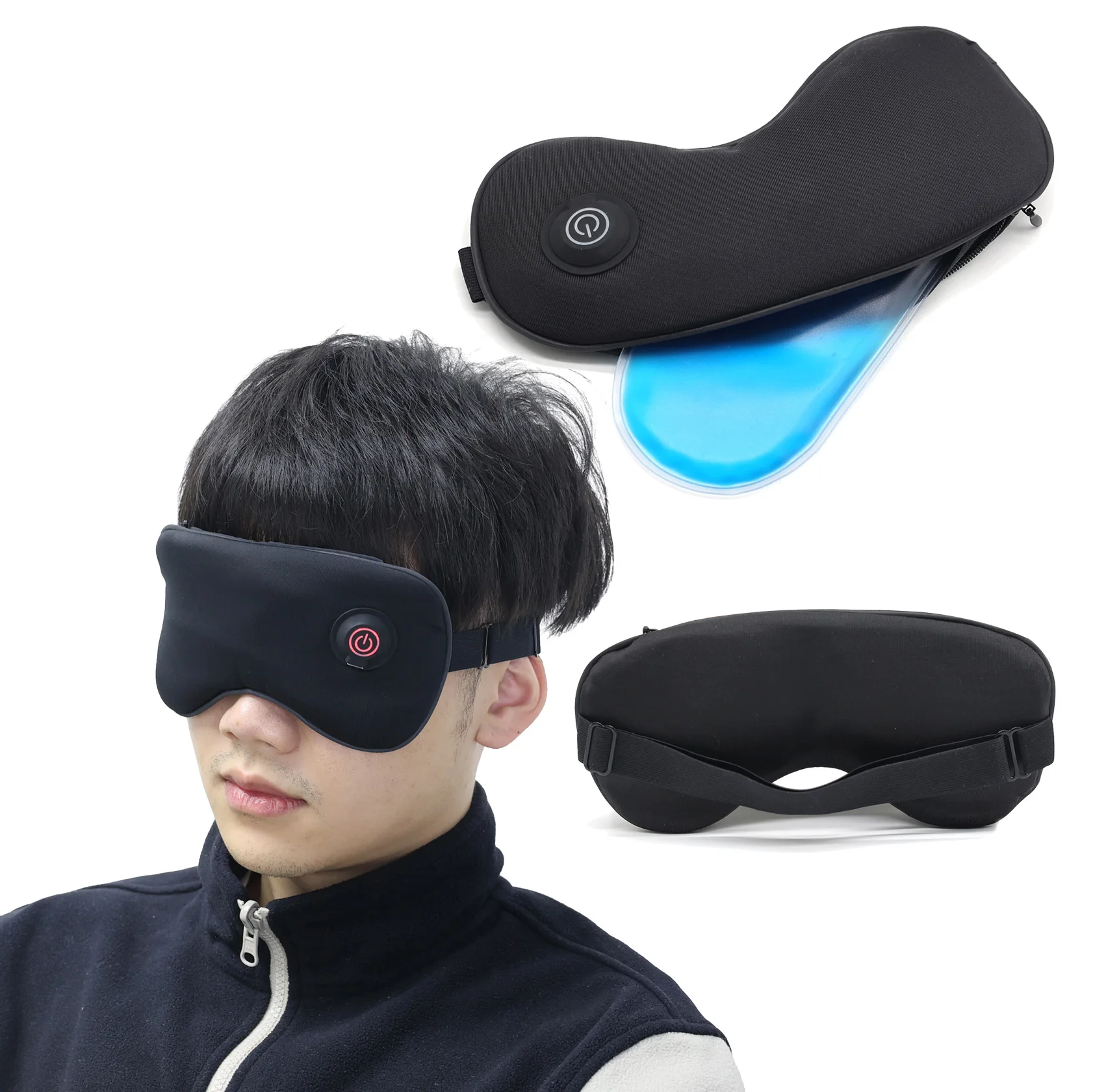 New Health Care Wellness 3D Wireless Music Heat Vibration 3d The Eye Cover Sleeping Massage With Bluetooths Headphones