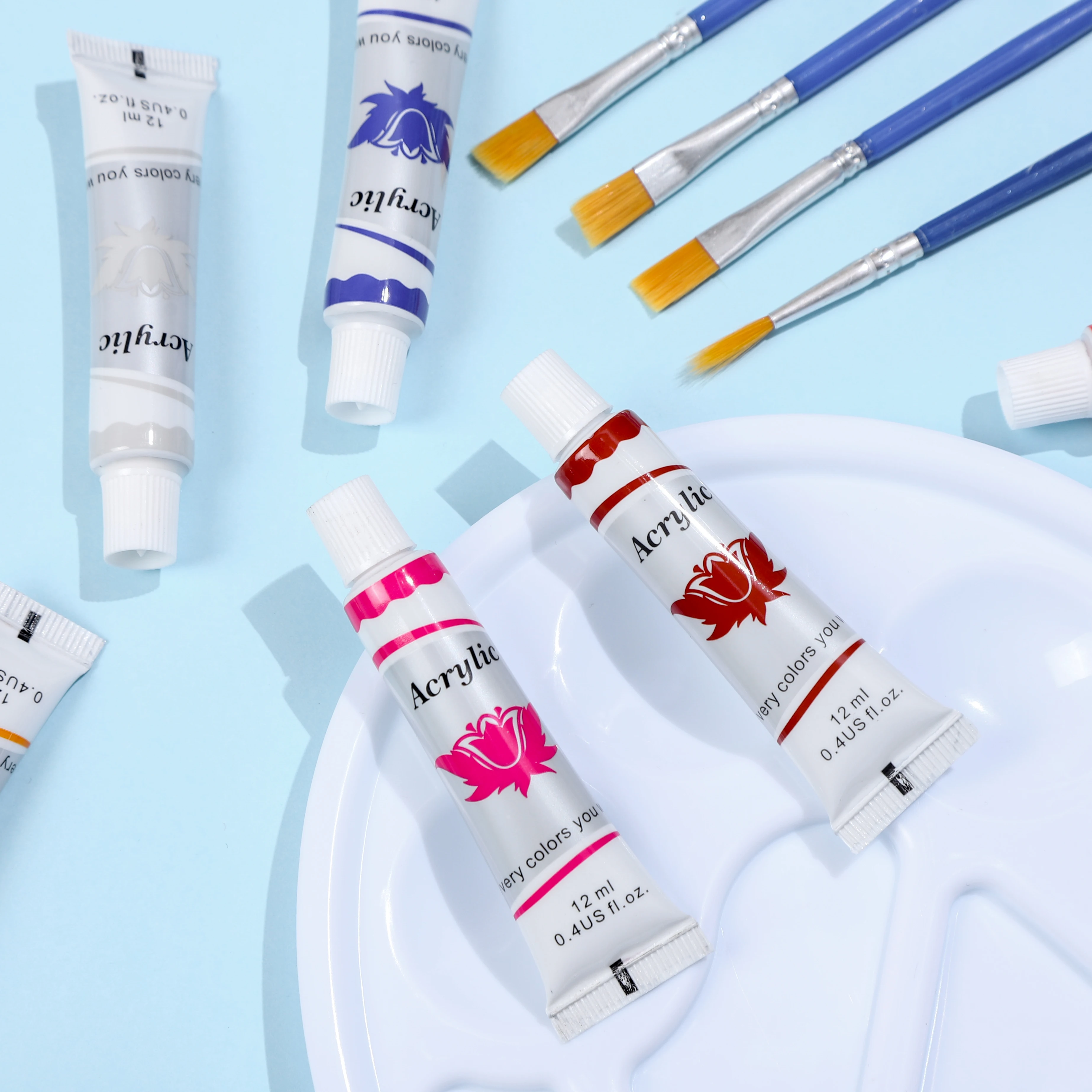 Professional Private Label Acrylic Paint Tube Acrylic Paint For Paintings By Numbers