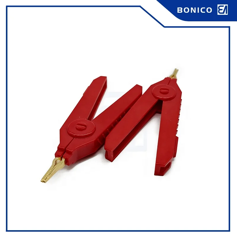 20A 90MM Brass With Gold Plated ABS Insulated Mid-sized Battery Kelvin Clip