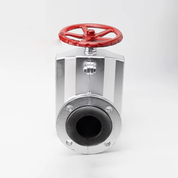 Manual Mud Sand Adjustment Aluminum Alloy Pipe Clamp Valve Cast Iron Rubber Pipe Valve