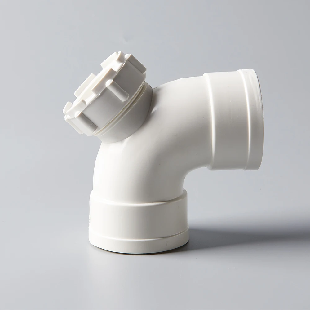 Golden supplier GB/T 5836.1-2006 pvc 50mm 90 degree elbow with inspection