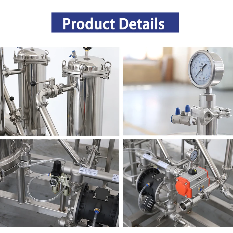 Stainless Steel Vacuum Multistage Filter Filtration System Chemical Separation Equipment For Plant Oil Filtration