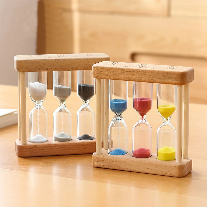 3 Pack Hourglass Sand Timer Set For Children Plastic Mini Sand Timer Clock