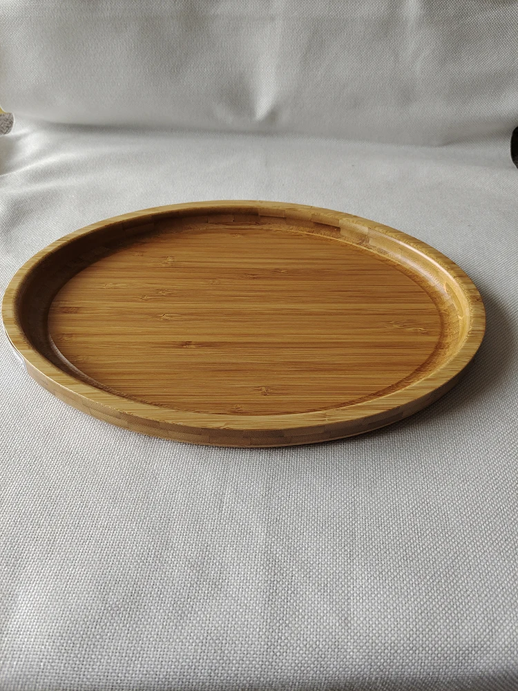 Новый высококачественный бамбуковый поднос, Круглый квадратный безопасный экологически чистый бамбуковый поднос