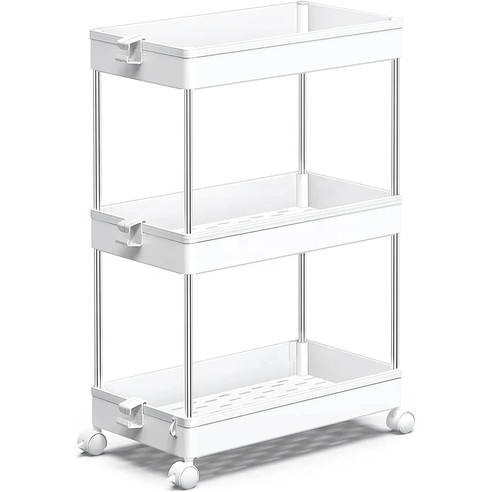 Hot Selling 3 Layers 3-tier Kitchen Storage Shelf Rack Steel Kitchen Stand Table Storage Shelf