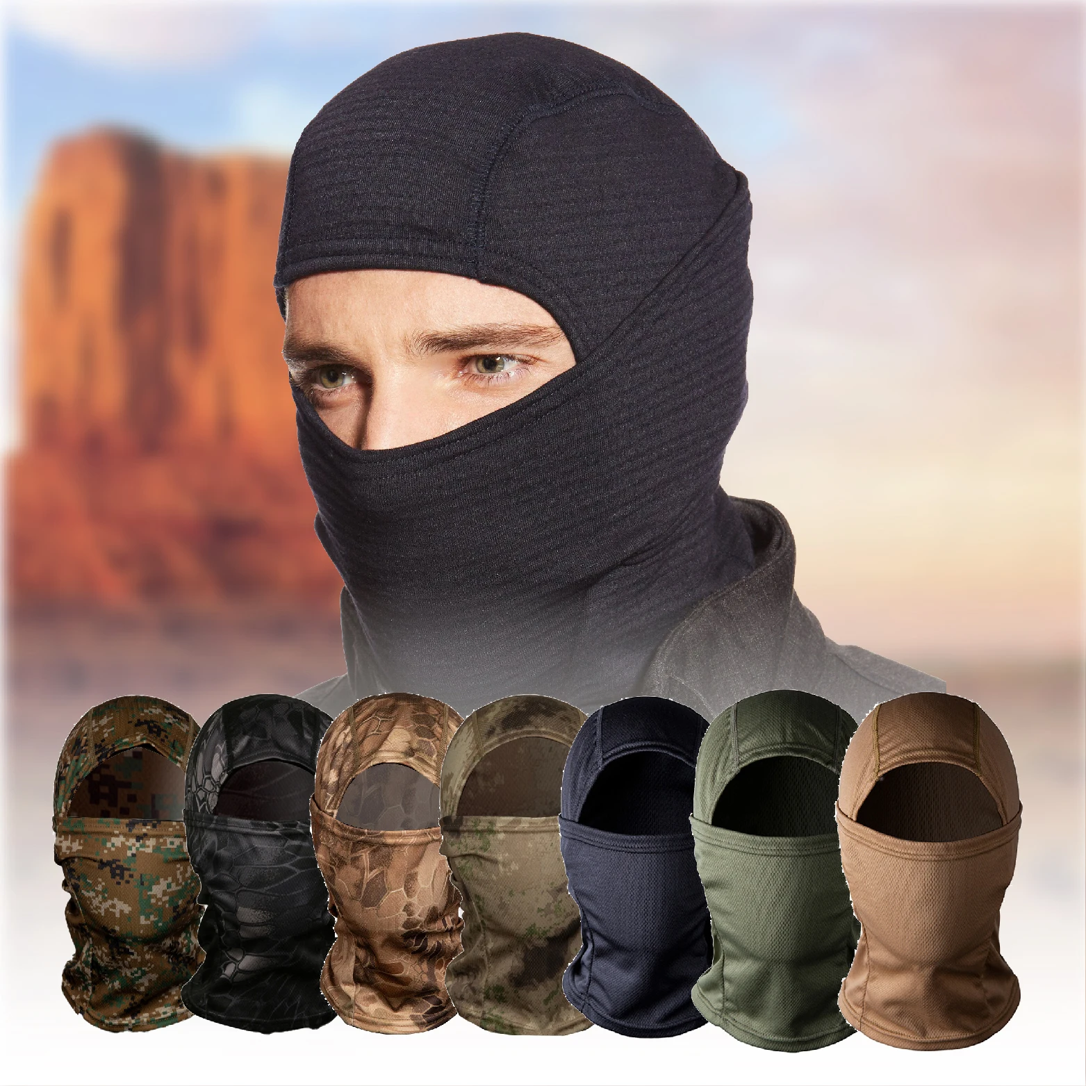 Изготовленным на заказ логосом камуфляжной расцветки для горнолыжного спорта, маски на лицо, мотоцикл Лыжная маска дизайнерские уход за кожей лица крышка Лыжная маска Балаклава для мужчин и женщин